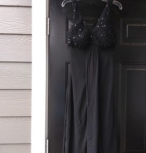 Bisou Sequin and Chiffon Cocktail Dress